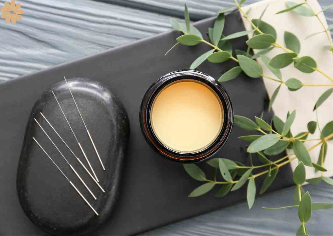 Auricular acupuncture needles and balm
